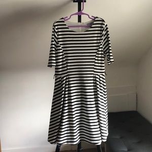 Black and white stripes with gold glitter